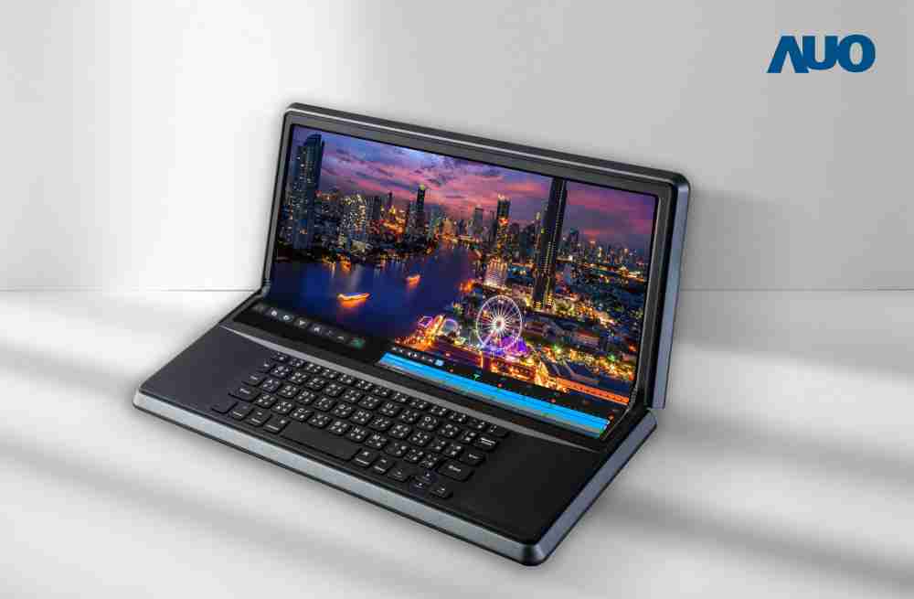 YAXIN11114.6吋Micro LED折迭显示屏幕，，，，搭配半径4mm的弯折绞炼，，，以及高画素、、高亮度、、、高对比度的显示技术特点，，，，即便在大视角下仍保有绝佳色相与亮度